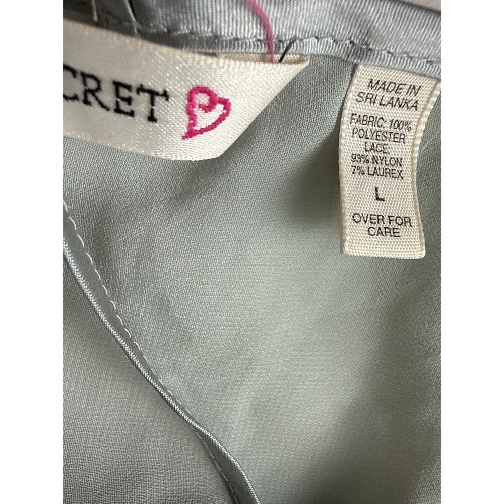 Vintage Victoria’s secret slip dress lace satin silver size L - Picture 14 of 16